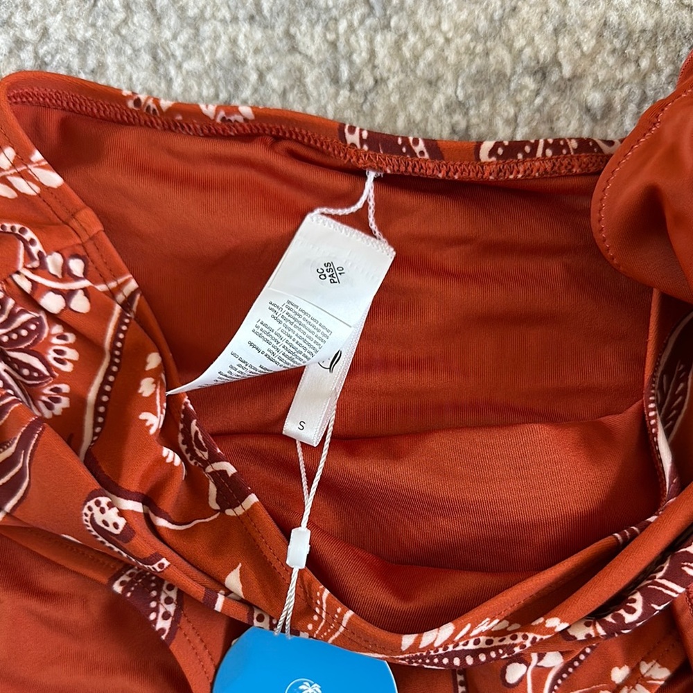 Cupshe Burnt Orange Floral Bikini Set - Picture 2 of 4